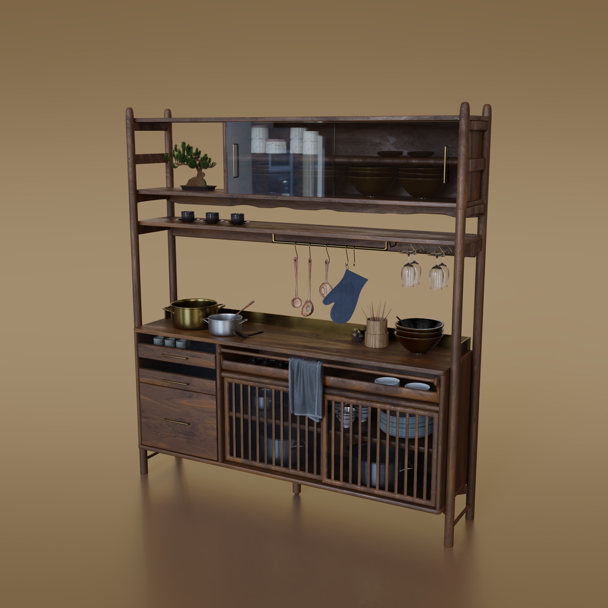 Classy Modern Japanese Cupboard